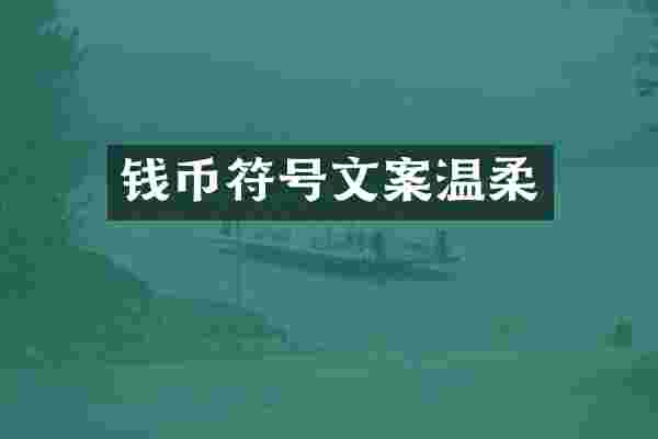 钱币符号文案温柔