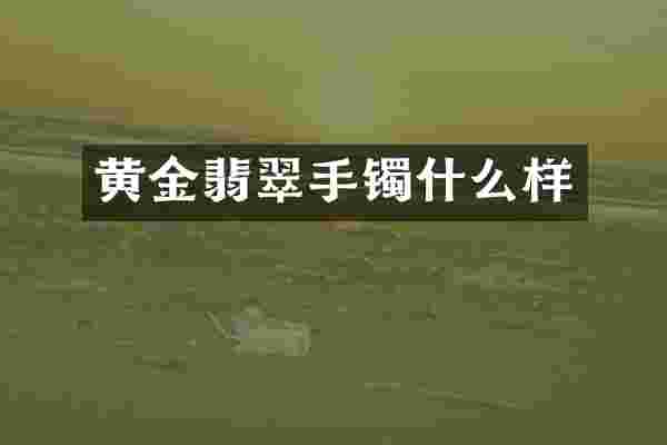黄金翡翠手镯什么样