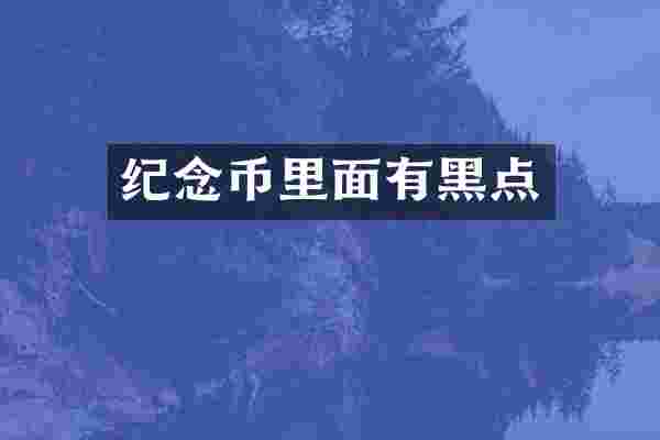 纪念币里面有黑点