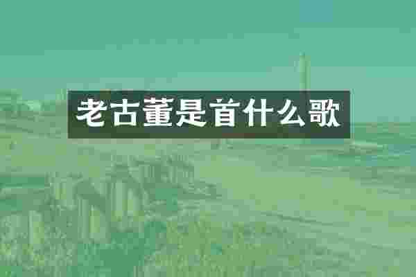 老古董是首什么歌