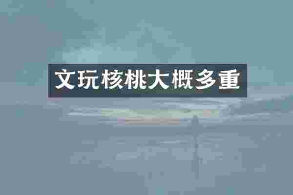 文玩核桃大概多重