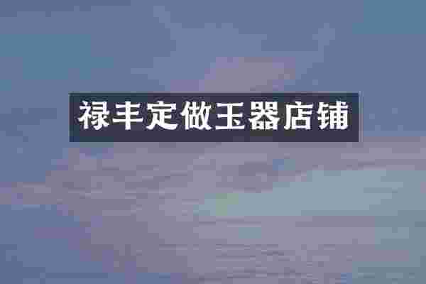 禄丰定做玉器店铺