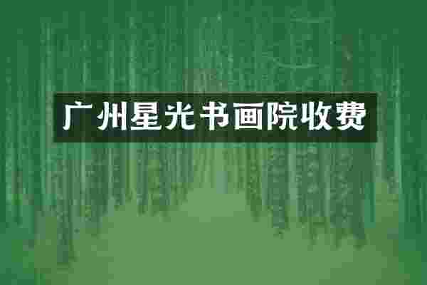 广州星光书画院收费