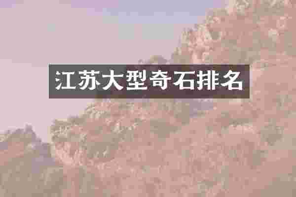 江苏大型奇石排名