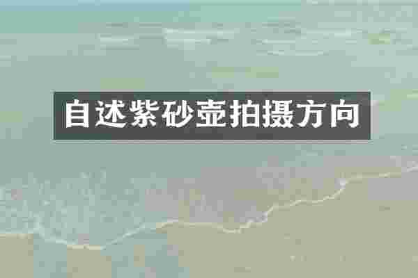 自述紫砂壶拍摄方向