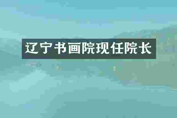 辽宁书画院现任院长