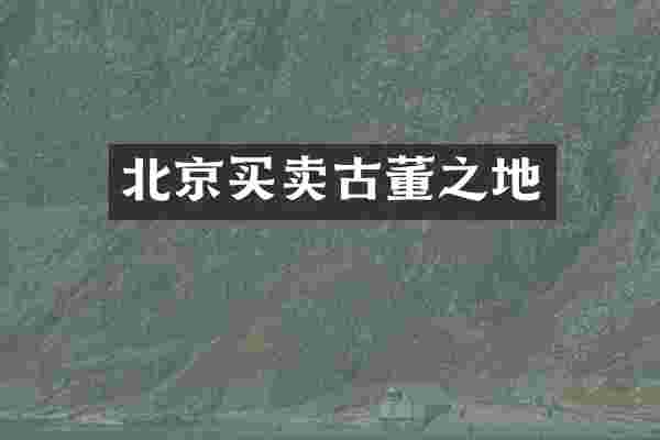 北京买卖古董之地