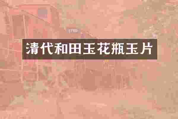 清代和田玉花瓶玉片