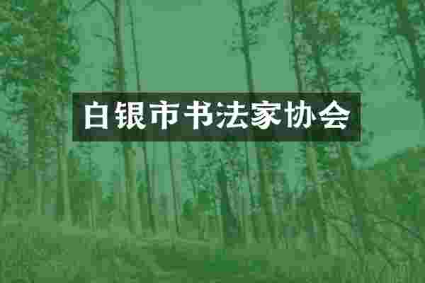 白银市书法家协会
