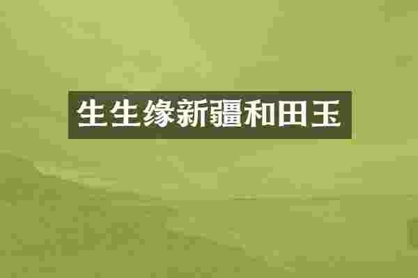 生生缘新疆和田玉