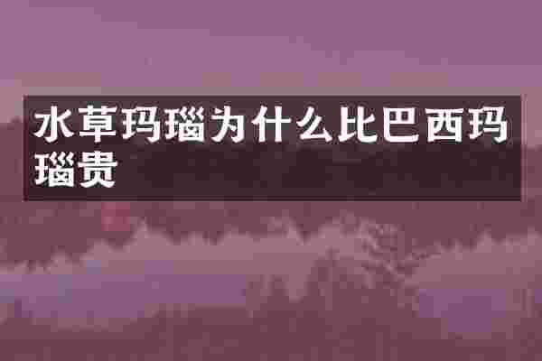 水草玛瑙为什么比巴西玛瑙贵