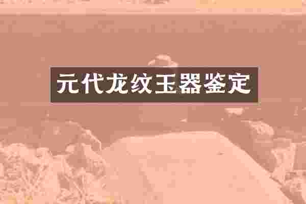 元代龙纹玉器鉴定