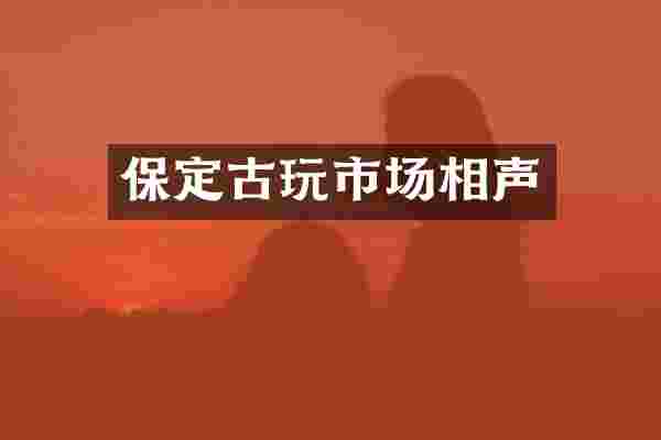 保定古玩市场相声