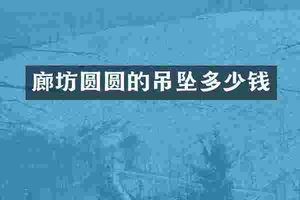 廊坊圆圆的吊坠多少钱