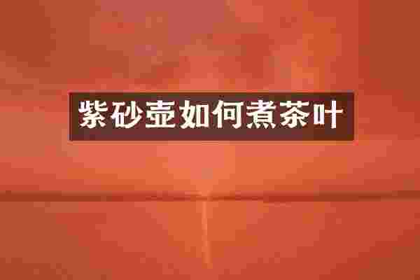 紫砂壶如何煮茶叶