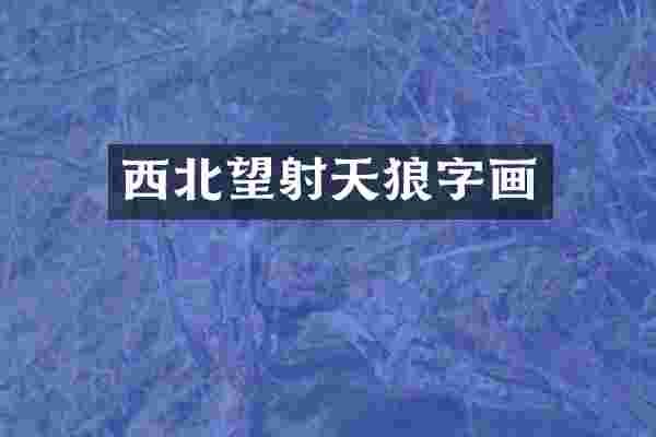 西北望射天狼字画