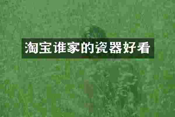 淘宝谁家的瓷器好看