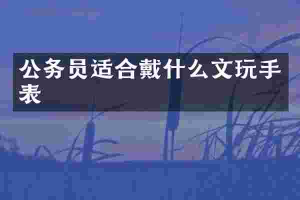 公务员适合戴什么文玩手表