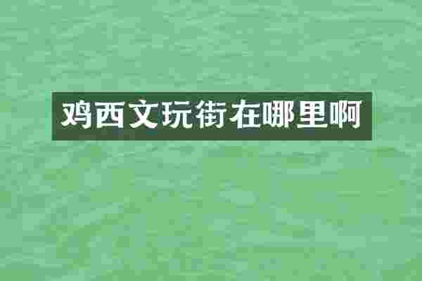 鸡西文玩街在哪里啊