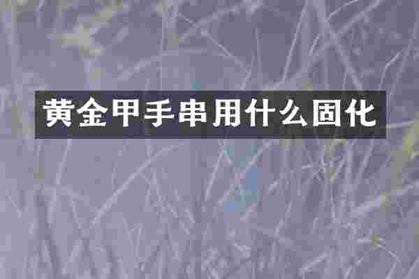 黄金甲手串用什么固化