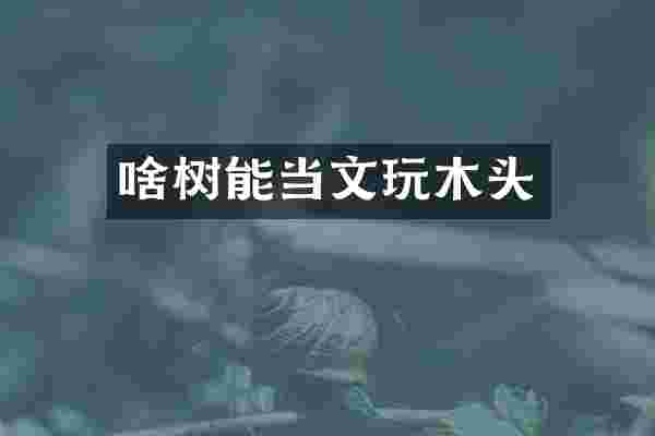 啥树能当文玩木头