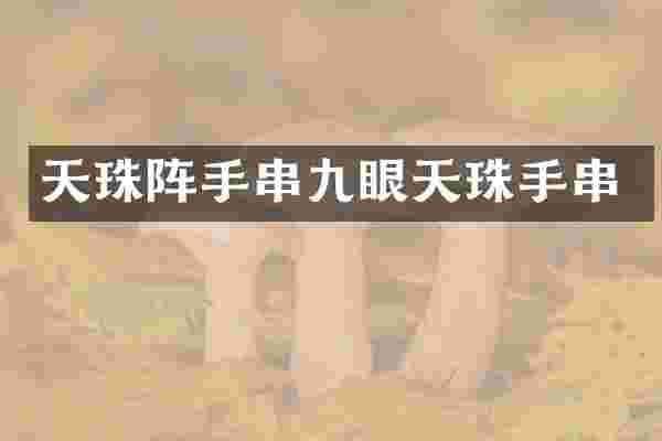 天珠阵手串九眼天珠手串