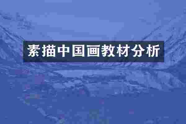 素描中国画教材分析