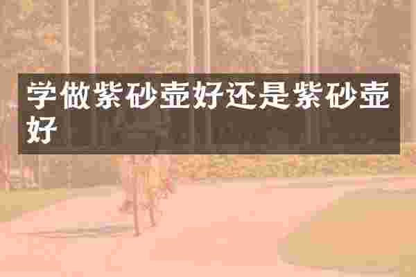 学做紫砂壶好还是紫砂壶好