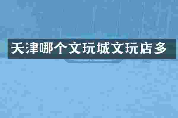 天津哪个文玩城文玩店多