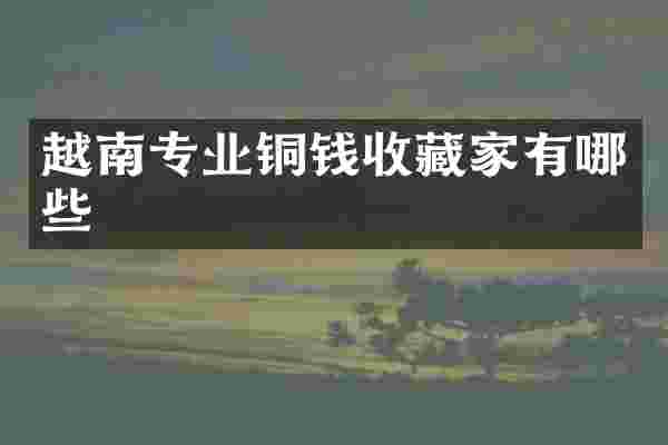 越南专业铜钱收藏家有哪些