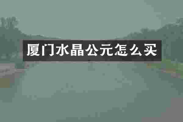 厦门水晶公元怎么买