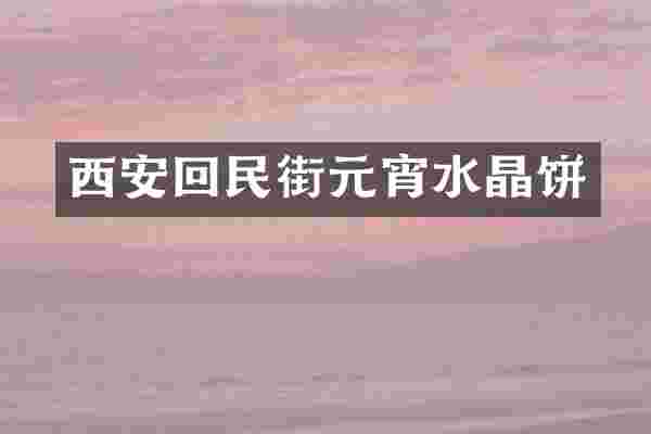 西安回民街元宵水晶饼