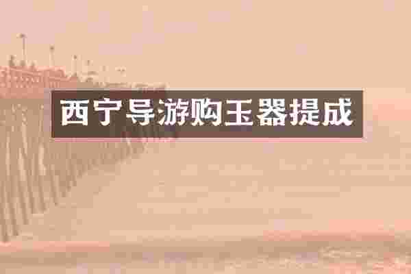 西宁导游购玉器提成
