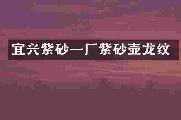 宜兴紫砂一厂紫砂壶龙纹