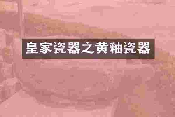皇家瓷器之黄釉瓷器