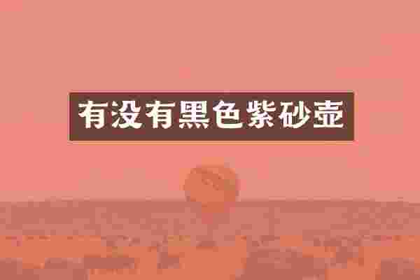 有没有黑色紫砂壶