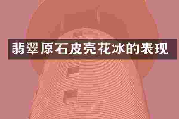 翡翠原石皮壳花冰的表现