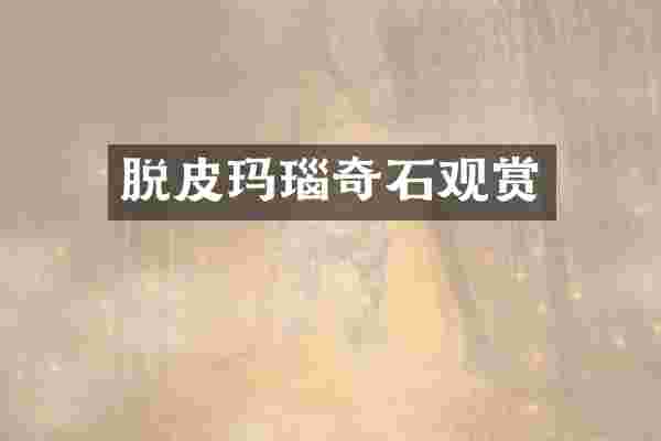 脱皮玛瑙奇石观赏