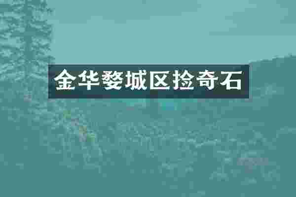 金华婺城区捡奇石