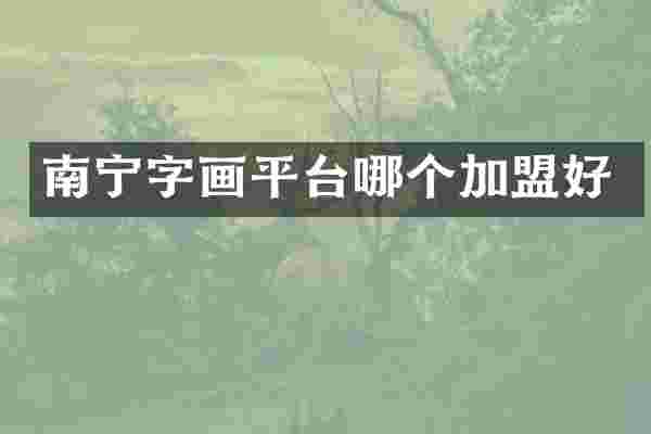 南宁字画平台哪个加盟好