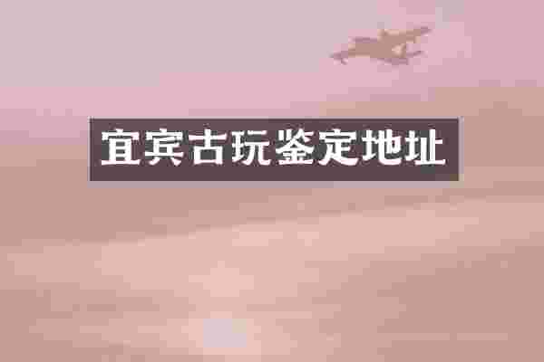 宜宾古玩鉴定地址