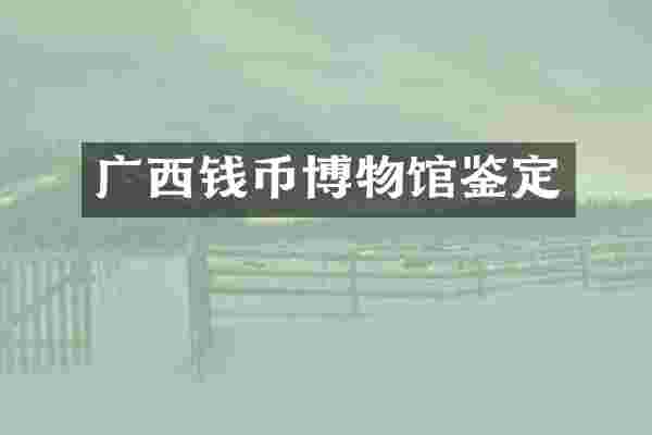 广西钱币博物馆鉴定
