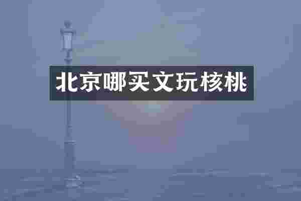 北京哪买文玩核桃