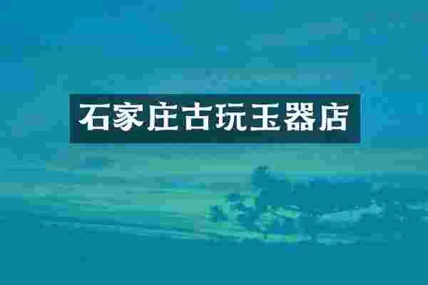 石家庄古玩玉器店