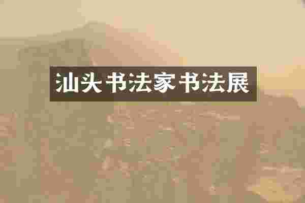 汕头书法家书法展