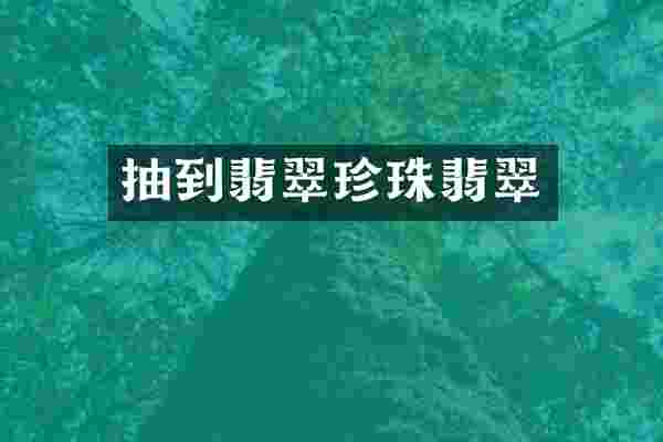 抽到翡翠珍珠翡翠