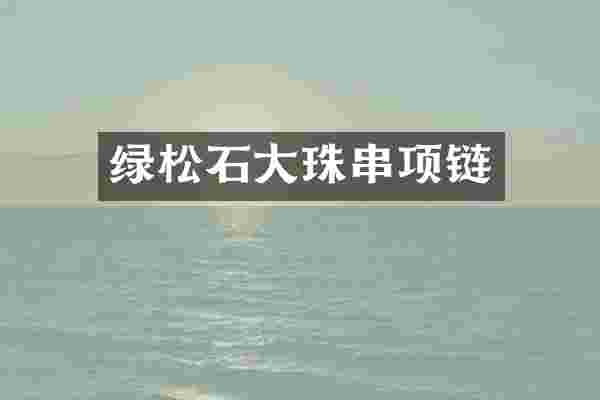 绿松石大珠串项链