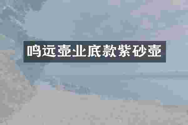 鸣远壶业底款紫砂壶