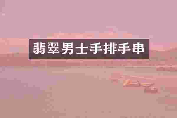 翡翠男士手排手串