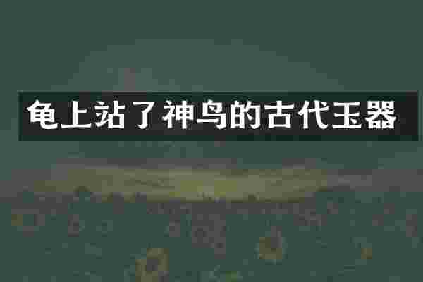 龟上站了神鸟的古代玉器